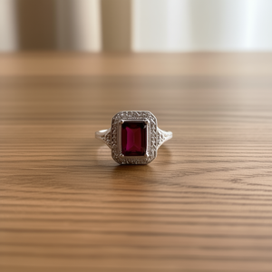 Dainty <b>Garnet</b> Fashion <b>Ring</b> 3.7 Grams Weight - Product Image 3