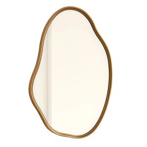 Linea Exports Inc Irregular Brass Framed <b>Wall</b> <b>Mirror</b> Minimalist Decorative <b>Mirror</b> for Home Interior - Product Image 2