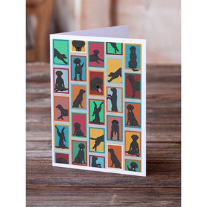 Lunatique A7 taille 5x7 cartes vierges paquet de 8 cartes de voeux Black Labrador Retriever avec enveloppes - Product Image 2