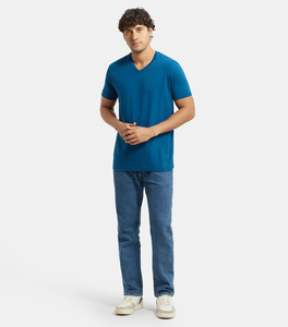 Camiseta de Cuello en V para Hombre, Corte Regular, 100% Algodón, Alta Calidad, Lisa, Transpirable, Manga Corta, Ecológica, Secado Rápido, Marca Personalizada - Product Image 4