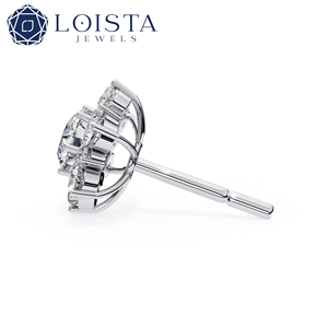Lab Grown Diamond Round Brilient Cut <b>Earring</b> With IGI Certified For Women's Luxury Style Engagement Jewelry - Product Image 3
