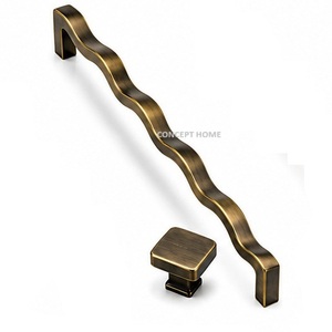 New Design 2026 Contemporary Brass Cabinet Handle and Knob Set for Kitchen Furniture - Product Image 2