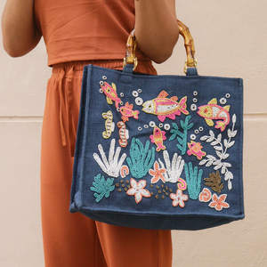 Sac fourre-tout d'été pour femme, sac à main portable avec pendentif à perles et pompon, fermeture éclair et tressage en paille pour la plage - Product Image 5
