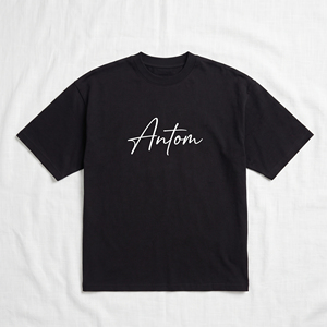 Camiseta de Manga Corta para Hombre, Cuello Redondo, Corte Holgado, Panel Dividido Negro y Beige, Detalle de Costura, Mezcla de Algodón Suave, Estilo Urbano, Ecológica - Product Image 1