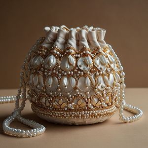 Bolso de Hombro de Lujo para Mujer 2026, con Cuentas Bordadas, Perlas y Cristales Hechos a Mano, para Fiestas, Bodas, de Alta Calidad - Product Image 2