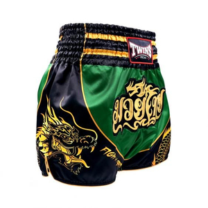Shorts de boxe Muay Thai pour hommes, blancs et noirs, imprimé flamme orange, respirants, en satin, équipement de combat MMA - Product Image 5