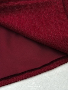 Blazer Rojo de Doble Botonadura para Mujer, Manga Corta, Cuello de Solapa, Lana y Poliéster Antiestático, con Botones, para Oficina y Negocios, ODM OEM - Product Image 5