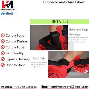 Gants de motocross et VTT anti-choc avec paume renforcée, équipement de course, maille respirante, pour moto tout-terrain, vente en gros, logo personnalisé - Product Image 3