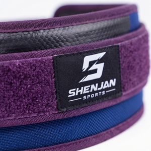 Ceinture de musculation en néoprène pour entraînement à domicile, couleur violette, respirante, durable, réglable - Product Image 4