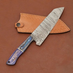 Cuchillo de Chef de Acero de Damasco Personalizado de Lujo, Hecho a Mano con Brillantez Artesanal – Artesanía Premium - Product Image 2