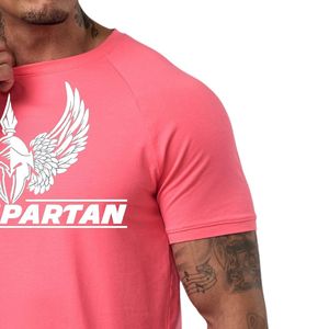 T-shirt de sport pour homme rose corail à manches courtes, léger, respirant, pour l'entraînement, la course, la remise en forme, la gym, vêtements de sport - Product Image 5