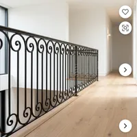 Rampe d'escalier traditionnelle en fonte, murale, résistante à la rouille, pour escaliers intérieurs
