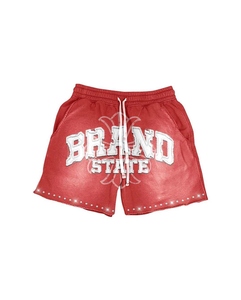 Streetwear Shorts Vintage Oversized Men's Acid <b>Wash</b> Short Jogger Vintage Distressed French Terry Drawstring Shorts - Product Image 5