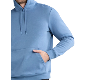 Sudadera con Capucha Azul Claro para Hombre, Corte Regular, Color Sólido, Informal, Tejida, Manga Larga, Diseño con Bolsillos, Ropa de Otoño - Product Image 6