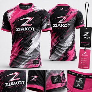 ZIAKOT industry New design Men's Custom White Red-Black Performance <b>T</b>-<b>Shirt</b> - Product Image 6