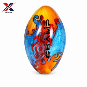 Ballon de rugby professionnel personnalisé, cousu main, en PVC léger, prix de gros, équipement d'entraînement promotionnel - Product Image 2