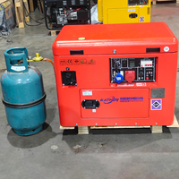 Groupe électrogène silencieux double carburant GPL/GNL 3KW 5KW 8KW 10KW 220V 380V double tension 4 temps CA triphasé à essence