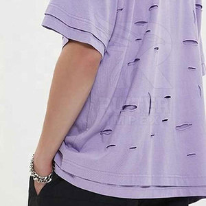T-shirts pour hommes de qualité supérieure, effet usé, coton doux, coupe décontractée, vêtements décontractés, fabricant de logos personnalisés - Product Image 5
