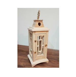 Farol de Madera para Decoración del Hogar, Centros de Mesa para Bodas Estilo Rústico, Decoración para Chimeneas y Reuniones Festivas - Product Image 2
