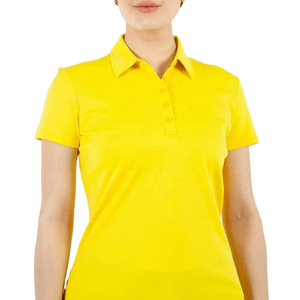 Polo pour femme à manches courtes en coton respirant, coupe ajustée, haut décontracté d'été, léger, confortable, doux, col classique, idéal - Product Image 6