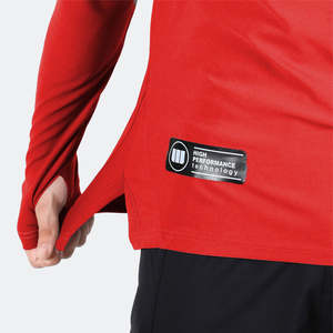 <b>Men</b> Athletic Half Zip Long Sleeve <b>Trainer</b> High Performance <b>Breathable</b> Moisture Wicking Workout Shirt - Product Image 4