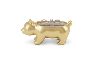 Expositor de Lujo para Anillos con Forma de Mono Dorado, Soporte Metálico para Joyería con Terciopelo para Boutique, Comercio Minorista y Decoración del Hogar - Product Image 3