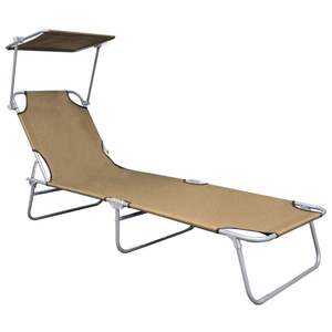 Chaise longue taupe pour une relaxation confortable en plein air - Product Image 3