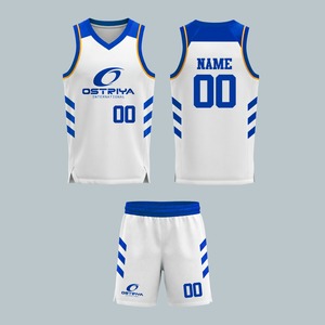 Uniformes de Baloncesto Personalizados Sublimados, Sólidos, Antibacterianos, de Secado Rápido, Transpirables, 100% Poliéster, Pantalones Cortos, Cuello Redondo, Sin Mangas - Product Image 1