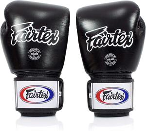 อุปกรณ์ต่อสู้ระดับมืออาชีพ หนังแท้คุณภาพพรีเมียม 100% ถุงมือชกมวย Fairtex สีดำแบบสั่งทำพิเศษ พร้อมแถบเวลโคร - Product Image 6