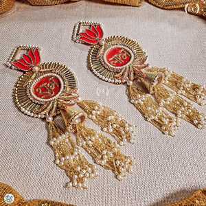Colección AARNA: Vibrante Decoración de Pared Multicolor para Cumpleaños y Diwali, Par de Adornos Hechos a Mano en Tela con Diseño Art Deco para el Hogar y Eventos - Product Image 1