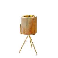Elegante quemador de incienso Bakhoor de madera con soporte de metal para el hogar, regalo festivo para Ramadán y Eid, Mabkhara árabe Mubkhar para mesa.