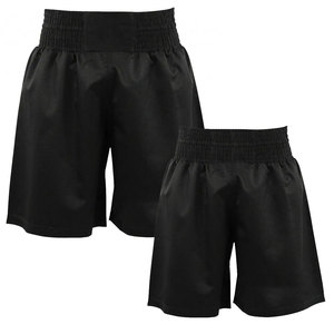 Factory Wholesale Plain Stretchy Fight Mma Kick Boxing Muay Thai Martial Arts Short Plus Size 100% Silk & Polyester Breathable - Product Image 2