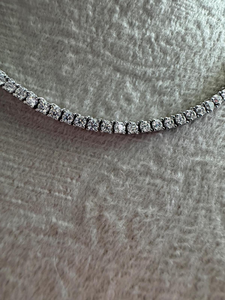 Collier multi-brins en moissanite argentée, bijoux élégants et scintillants de luxe pour femmes, pour mariage, fête et usage quotidien - Product Image 6