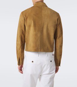 Chaqueta Camisera Unisex de Cuero con Parches, Cuello Vuelto, Cierre de Botones, Estilo Casual para Otoño, Ajuste Delgado, Transpirable, Estilo Urbano - Product Image 4