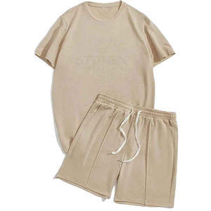 ชุดเซ็ตเสื้อยืดและกางเกงขาสั้นพิมพ์ลายสำหรับผู้ชายแบบสองชิ้นสั่งทำพิเศษ รุ่น 2026 - Product Image 5