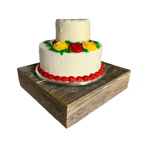 Support à gâteau rond en bois avec couvercle en verre, réutilisable, lavage à la main uniquement - Product Image 6