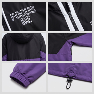 OEM Custom Embroidered Logo <b>Women</b> Windbreaker Hoodie 3/4 Zipper Hiking Camping Hooded <b>Jacket</b> 100% Nylon <b>Waterproof</b> Rain Hoodie - Product Image 6
