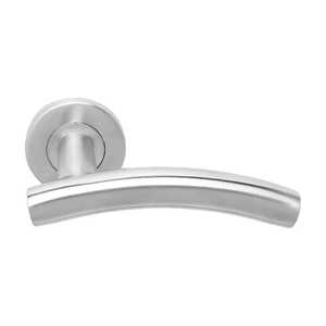 Modern Polished Stainless Steel Durable Anti-Rust <b>Door</b> Lever Handle Long Backplate Oval Base Interior Wooden <b>Glass</b> Room Entry - Product Image 3