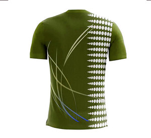 เสื้อแบดมินตันแขนสั้นผู้ชายคุณภาพสูง ระบายอากาศได้ดี พิมพ์ลายดิจิทัล ชุดกีฬา ดีไซน์หลากหลายสีสัน - Product Image 4