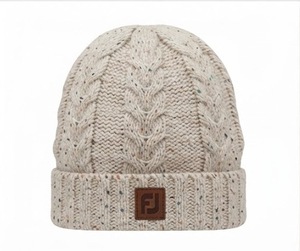 Custom Brand Chunky Cable Knit Beanie Hat Slouchy Winter Skull Cap Soft Acrylic <b>Thermal</b> Headwear for Casual Outdoor Use - Product Image 4