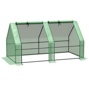 Mini Serra Moderna in Polietilene, Piccole Dimensioni, Struttura in Acciaio/Plastica/Metallo, Facile Montaggio, per Uso Domestico/Giardino - Product Image 1