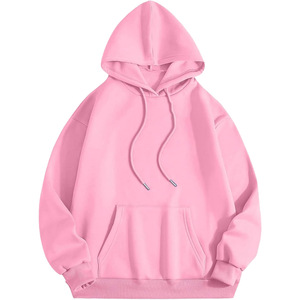Sudadera de invierno personalizada para mujer, 100% algodón, forro polar, estilo vestido, holgada, transpirable, resistente al viento, con diseño en relieve - Product Image 1