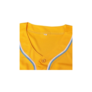 Maillot de baseball jaune uni, décontracté, pour événements sportifs, tenue d'équipe, chemise de sport - Product Image 4