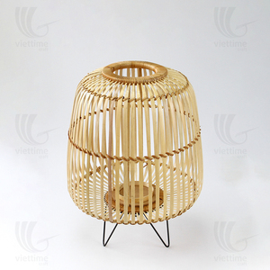 High Quality <b>Bamboo</b> Rattan <b>Lantern</b> Candle Holder Wholesale for Bedroom and Home Decorative Lighting - Product Image 5