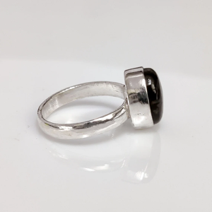 Bague en labradorite naturelle, pierre précieuse labradorite à feu bleu, bijou, bague en pierre à reflet bleu, cadeau unique pour elle - Product Image 5