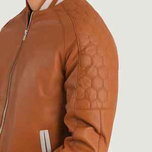 <b>Custom</b> Premium <b>Denim</b> Varsity Leather <b>Jacket</b> Bold Patch Embroidery Breathable Quick Dry Features Streetwear Letterman Style - Product Image 4