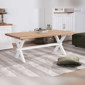 Vandana Silver Structure, estructura rectangular de acacia y pie blanco, estilo campestre Trégastel - Product Image 3
