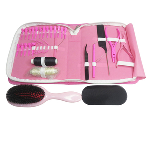 Kit professionnel d'extensions de cheveux avec pinces, ciseaux, pincettes et ruban adhésif pour l'installation et le retrait - Product Image 6