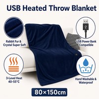 Couverture électrique portable 80x150cm, prise 12V pour voiture, en polaire, 3 niveaux de chaleur, pour bureau, voiture et extérieur, certifiée CE/FCC/ETL