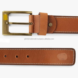 Mayorista Fabricante India Suministro superior Hecho a mano Piel de vaca de grano completo Premium Hombres Moda Cuero Casual Cinturones y accesorios - Product Image 1